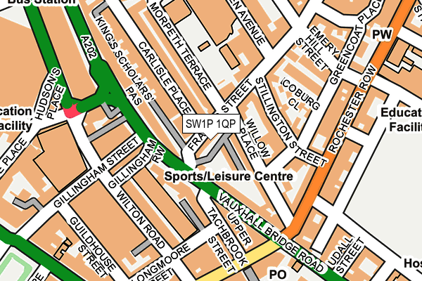 SW1P 1QP map - OS OpenMap – Local (Ordnance Survey)