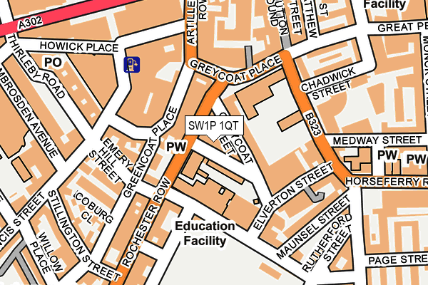 SW1P 1QT map - OS OpenMap – Local (Ordnance Survey) SW1P 1QT map - OS OpenMap – Local (Ordnance Survey)