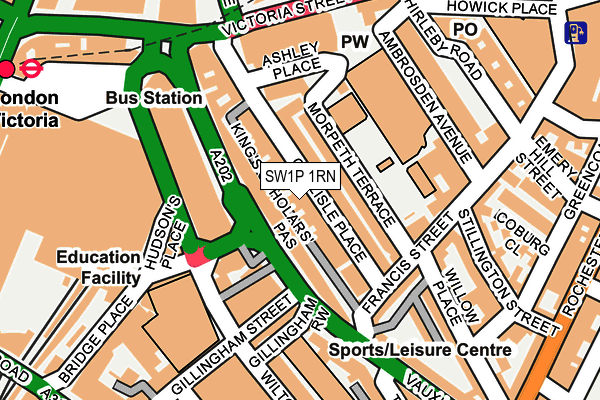 SW1P 1RN map - OS OpenMap – Local (Ordnance Survey)