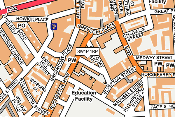 SW1P 1RP map - OS OpenMap – Local (Ordnance Survey) SW1P 1RP map - OS OpenMap – Local (Ordnance Survey)
