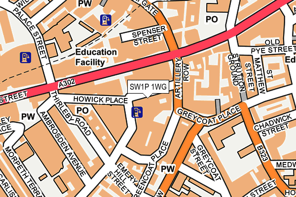 SW1P 1WG map - OS OpenMap – Local (Ordnance Survey) SW1P 1WG map - OS OpenMap – Local (Ordnance Survey)