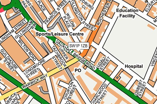 SW1P 1ZB map - OS OpenMap – Local (Ordnance Survey) SW1P 1ZB map - OS OpenMap – Local (Ordnance Survey)