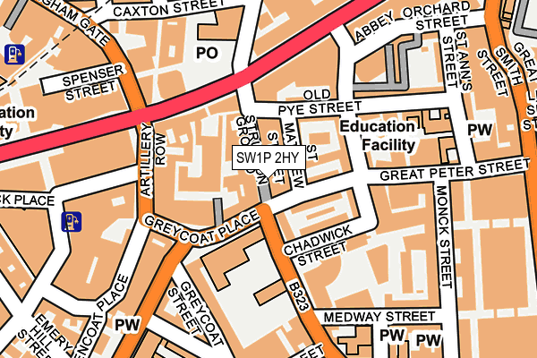 SW1P 2HY map - OS OpenMap – Local (Ordnance Survey) SW1P 2HY map - OS OpenMap – Local (Ordnance Survey)