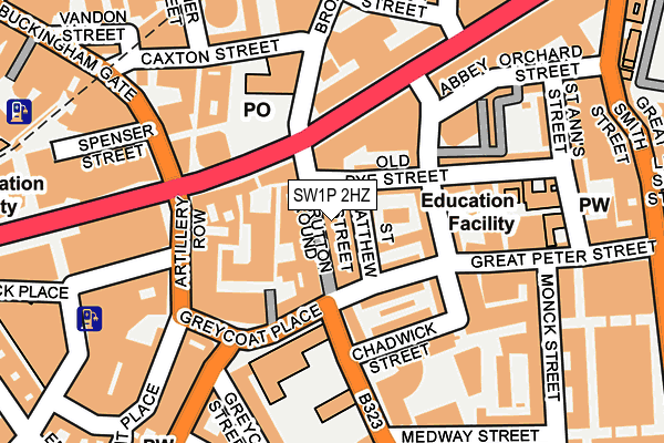 SW1P 2HZ map - OS OpenMap – Local (Ordnance Survey) SW1P 2HZ map - OS OpenMap – Local (Ordnance Survey)