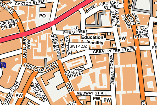 SW1P 2JZ map - OS OpenMap – Local (Ordnance Survey) SW1P 2JZ map - OS OpenMap – Local (Ordnance Survey)