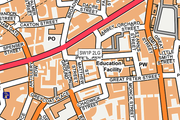 SW1P 2LG map - OS OpenMap – Local (Ordnance Survey) SW1P 2LG map - OS OpenMap – Local (Ordnance Survey)