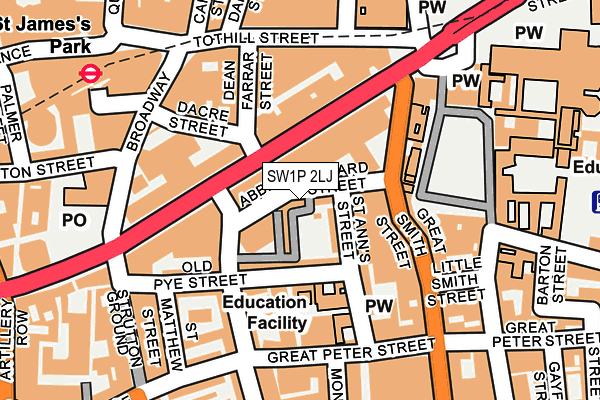 SW1P 2LJ map - OS OpenMap – Local (Ordnance Survey) SW1P 2LJ map - OS OpenMap – Local (Ordnance Survey)