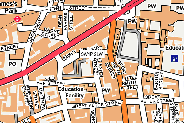 SW1P 2LW map - OS OpenMap – Local (Ordnance Survey) SW1P 2LW map - OS OpenMap – Local (Ordnance Survey)