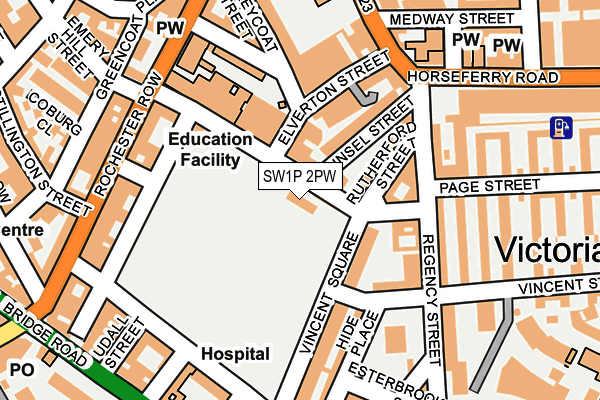SW1P 2PW map - OS OpenMap – Local (Ordnance Survey) SW1P 2PW map - OS OpenMap – Local (Ordnance Survey)