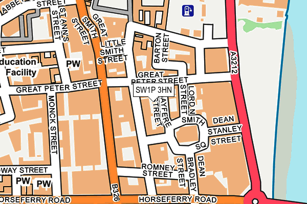 SW1P 3HN map - OS OpenMap – Local (Ordnance Survey) SW1P 3HN map - OS OpenMap – Local (Ordnance Survey)