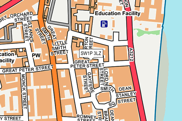 SW1P 3LZ map - OS OpenMap – Local (Ordnance Survey) SW1P 3LZ map - OS OpenMap – Local (Ordnance Survey)