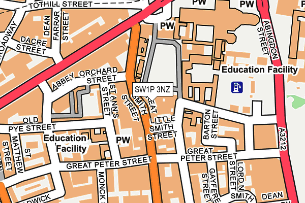 SW1P 3NZ map - OS OpenMap – Local (Ordnance Survey)