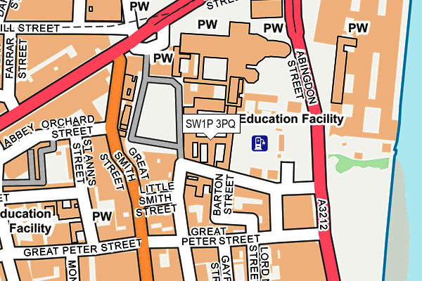 SW1P 3PQ map - OS OpenMap – Local (Ordnance Survey)
