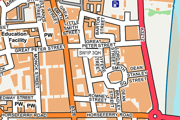 SW1P 3QH map - OS OpenMap – Local (Ordnance Survey) SW1P 3QH map - OS OpenMap – Local (Ordnance Survey)