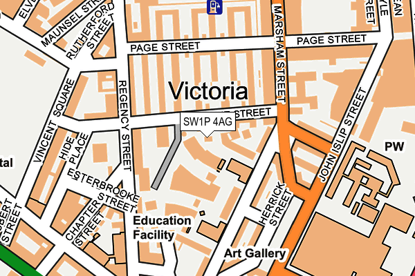 SW1P 4AG map - OS OpenMap – Local (Ordnance Survey) SW1P 4AG map - OS OpenMap – Local (Ordnance Survey)