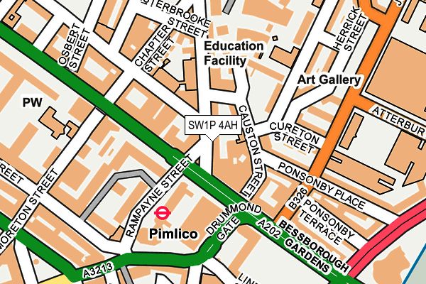 SW1P 4AH map - OS OpenMap – Local (Ordnance Survey)