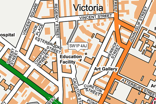 SW1P 4AJ map - OS OpenMap – Local (Ordnance Survey)