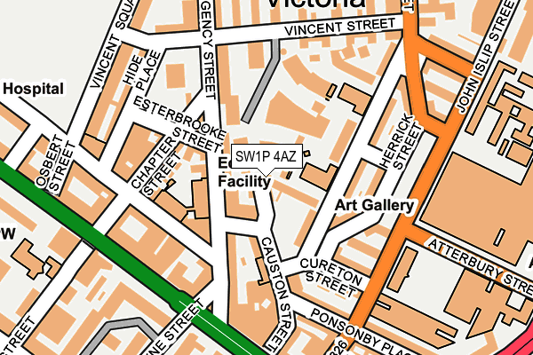 SW1P 4AZ map - OS OpenMap – Local (Ordnance Survey) SW1P 4AZ map - OS OpenMap – Local (Ordnance Survey)