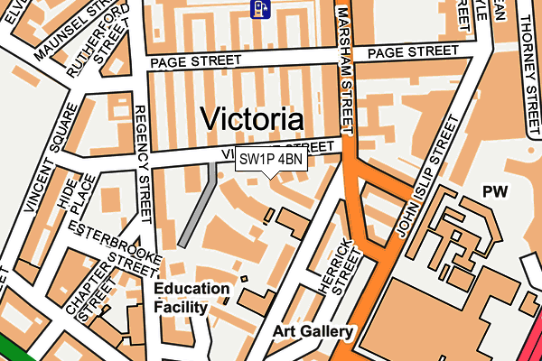 SW1P 4BN map - OS OpenMap – Local (Ordnance Survey) SW1P 4BN map - OS OpenMap – Local (Ordnance Survey)