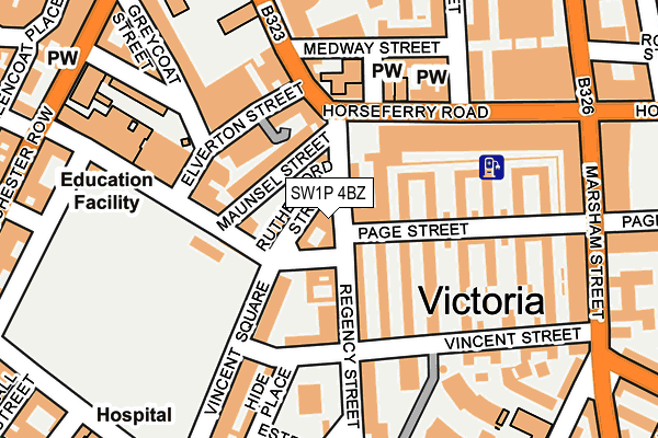 SW1P 4BZ map - OS OpenMap – Local (Ordnance Survey) SW1P 4BZ map - OS OpenMap – Local (Ordnance Survey)