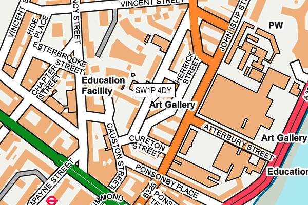 SW1P 4DY map - OS OpenMap – Local (Ordnance Survey)