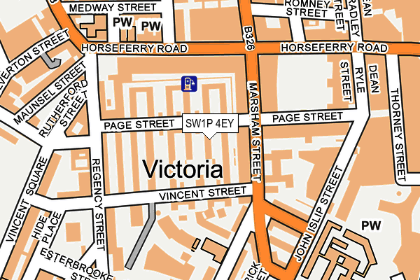SW1P 4EY map - OS OpenMap – Local (Ordnance Survey)