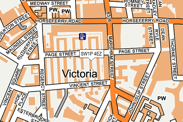 SW1P 4EZ map - OS OpenMap – Local (Ordnance Survey)