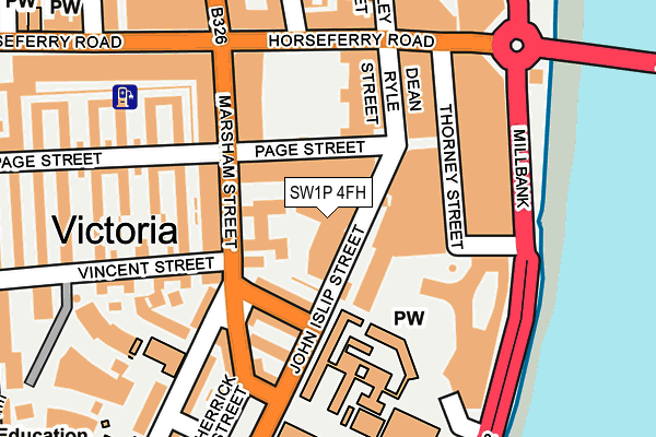 SW1P 4FH map - OS OpenMap – Local (Ordnance Survey) SW1P 4FH map - OS OpenMap – Local (Ordnance Survey)