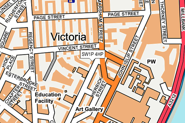 SW1P 4HP map - OS OpenMap – Local (Ordnance Survey)