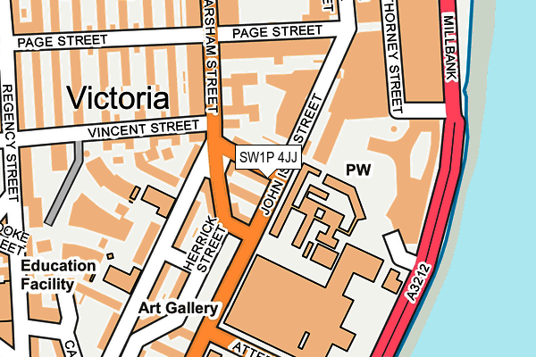 SW1P 4JJ map - OS OpenMap – Local (Ordnance Survey)