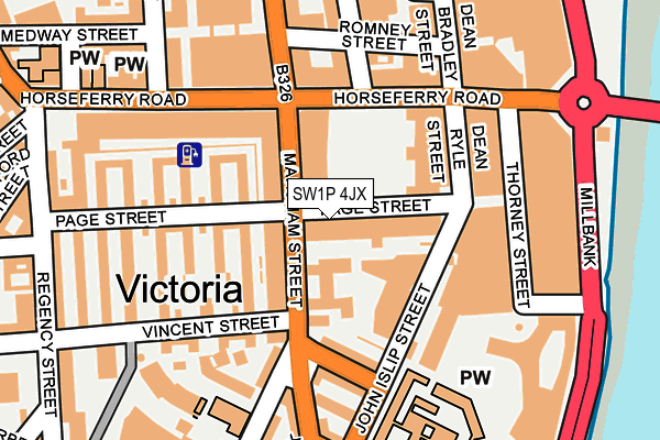 SW1P 4JX map - OS OpenMap – Local (Ordnance Survey) SW1P 4JX map - OS OpenMap – Local (Ordnance Survey)