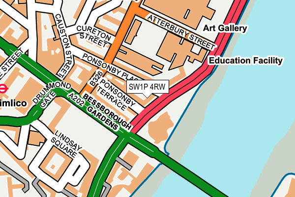 SW1P 4RW map - OS OpenMap – Local (Ordnance Survey)