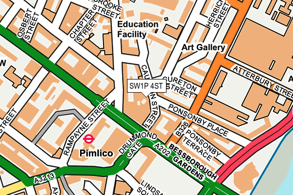 SW1P 4ST map - OS OpenMap – Local (Ordnance Survey)