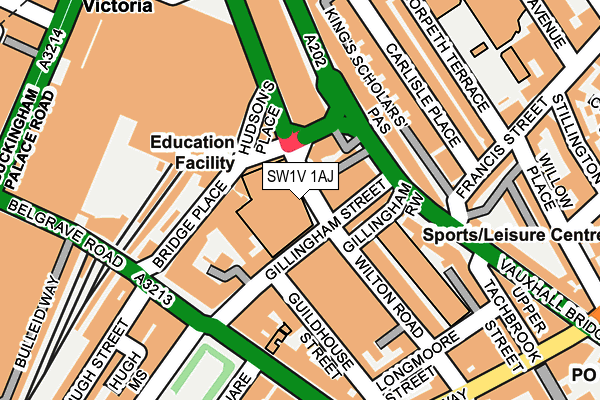 SW1V 1AJ map - OS OpenMap – Local (Ordnance Survey) SW1V 1AJ map - OS OpenMap – Local (Ordnance Survey)