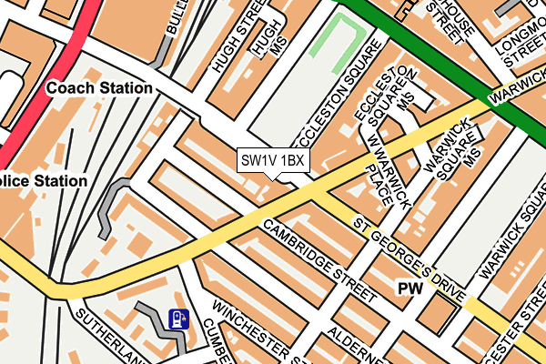 SW1V 1BX map - OS OpenMap – Local (Ordnance Survey) SW1V 1BX map - OS OpenMap – Local (Ordnance Survey)