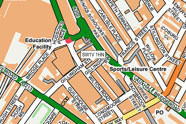 SW1V 1HN map - OS OpenMap – Local (Ordnance Survey) SW1V 1HN map - OS OpenMap – Local (Ordnance Survey)