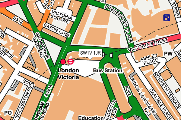 SW1V 1JR map - OS OpenMap – Local (Ordnance Survey) SW1V 1JR map - OS OpenMap – Local (Ordnance Survey)