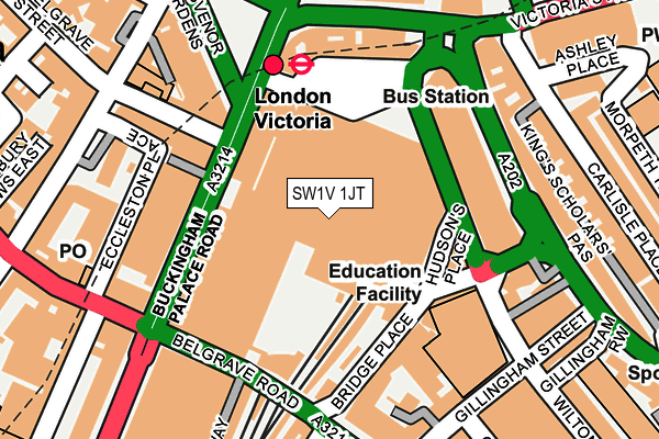 SW1V 1JT map - OS OpenMap – Local (Ordnance Survey) SW1V 1JT map - OS OpenMap – Local (Ordnance Survey)