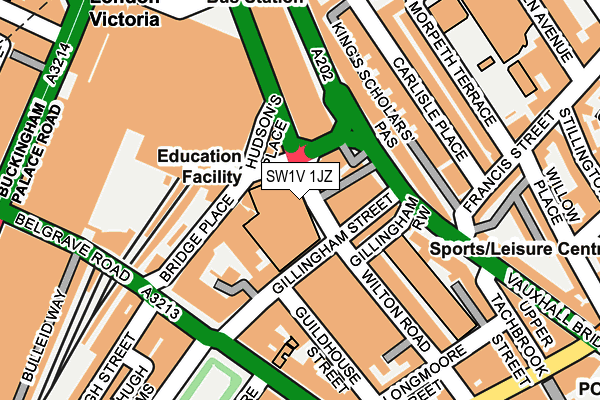 SW1V 1JZ map - OS OpenMap – Local (Ordnance Survey)