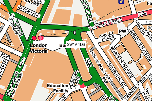 SW1V 1LG map - OS OpenMap – Local (Ordnance Survey) SW1V 1LG map - OS OpenMap – Local (Ordnance Survey)