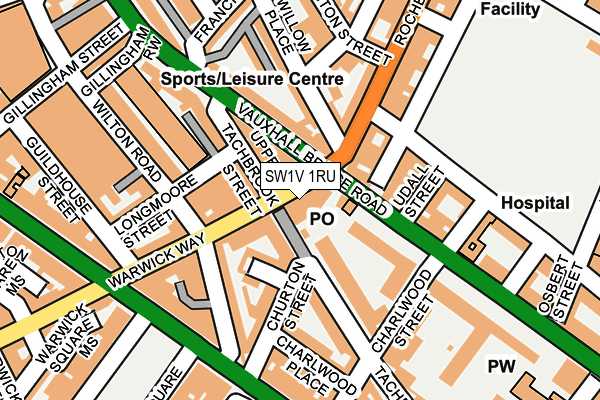 SW1V 1RU map - OS OpenMap – Local (Ordnance Survey) SW1V 1RU map - OS OpenMap – Local (Ordnance Survey)