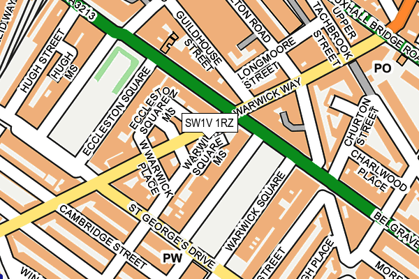 SW1V 1RZ map - OS OpenMap – Local (Ordnance Survey) SW1V 1RZ map - OS OpenMap – Local (Ordnance Survey)