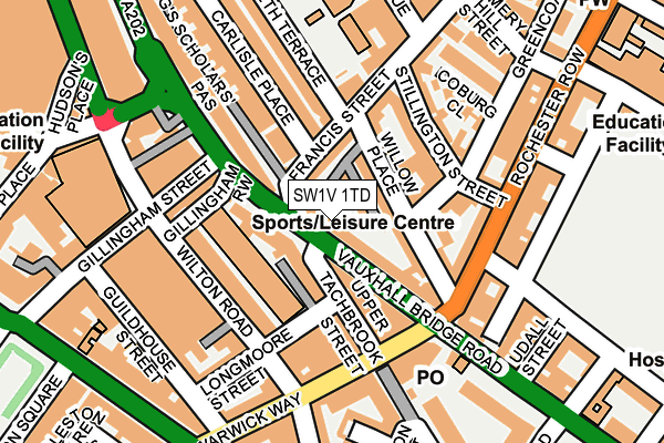 SW1V 1TD map - OS OpenMap – Local (Ordnance Survey) SW1V 1TD map - OS OpenMap – Local (Ordnance Survey)