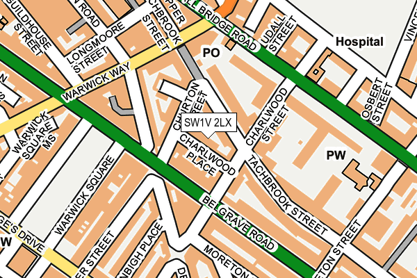 SW1V 2LX map - OS OpenMap – Local (Ordnance Survey) SW1V 2LX map - OS OpenMap – Local (Ordnance Survey)