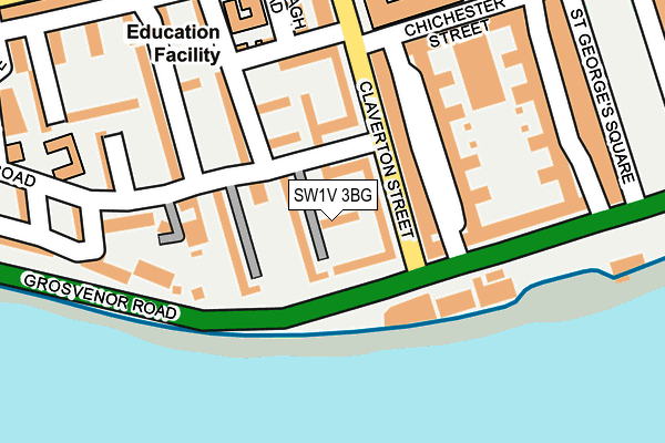 SW1V 3BG map - OS OpenMap – Local (Ordnance Survey)