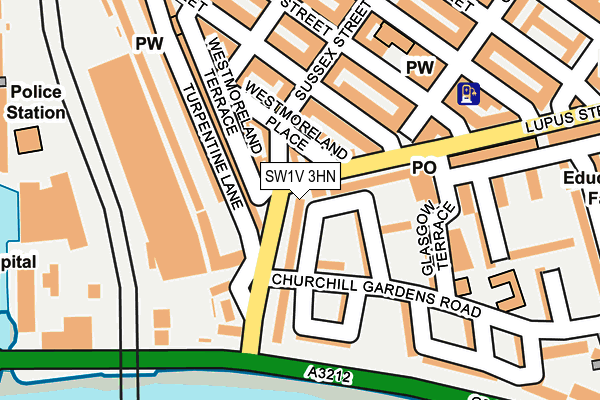 SW1V 3HN map - OS OpenMap – Local (Ordnance Survey) SW1V 3HN map - OS OpenMap – Local (Ordnance Survey)