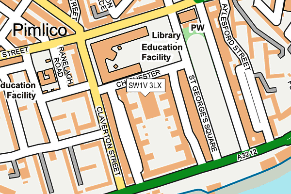 SW1V 3LX map - OS OpenMap – Local (Ordnance Survey) SW1V 3LX map - OS OpenMap – Local (Ordnance Survey)