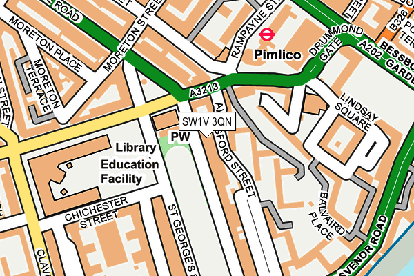 SW1V 3QN map - OS OpenMap – Local (Ordnance Survey) SW1V 3QN map - OS OpenMap – Local (Ordnance Survey)