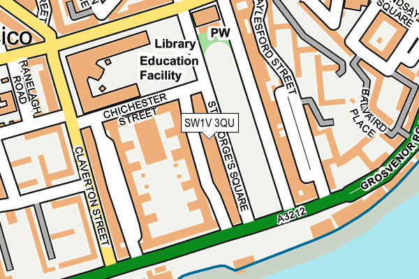 SW1V 3QU map - OS OpenMap – Local (Ordnance Survey)