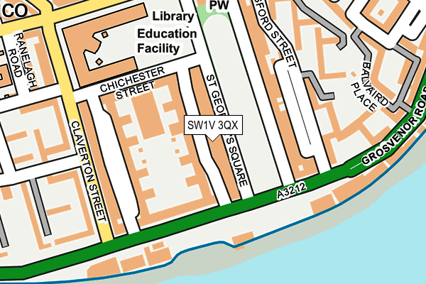 SW1V 3QX map - OS OpenMap – Local (Ordnance Survey) SW1V 3QX map - OS OpenMap – Local (Ordnance Survey)